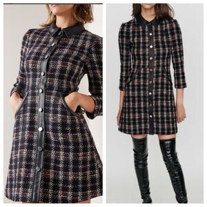 NWOT Maje Renaty Tweed Mini Dress 1/36/S